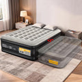 OhGeni 20-Inch Raised Queen Air Mattress with Built-In Pump, Black, 10-Year Support