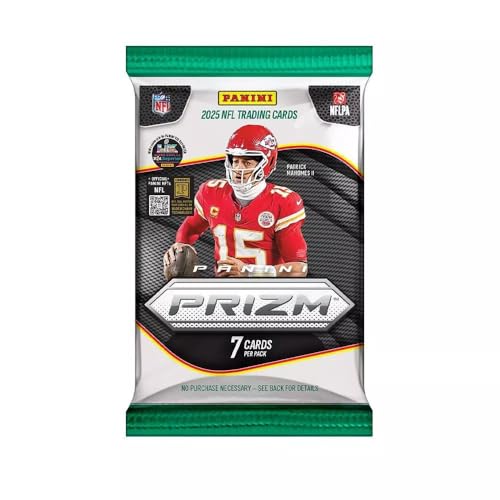 2025 Panini NFL Prizm Football Trading Card Mega Box Purple Pulsar Parallels
