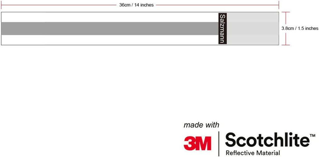 Salzmann Reflective Arm & Leg Bands - 3M Scotchlite Material | Set of 4 for Enhanced Safety