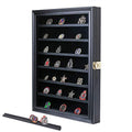 Lockable Wooden Display Case for Military Challenge Coins - Matt Black