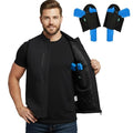 Djeoe Men's Large Concealed Carry Vest Lightweight Softshell Windproof Sleeveless Jacket