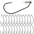 Reaction Tackle 4/0 Swimbait Hooks for Bass Fishing - Soft Plastic Lure Hooks with Spring Keeper - 25 Pack