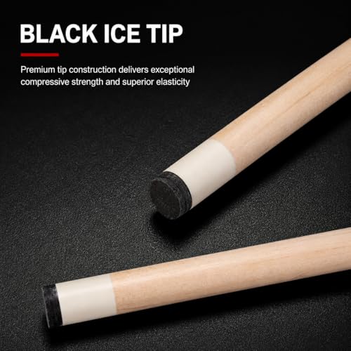 HNQQ 58 Inch 2-Piece Birch Pool Cue Sticks Set of 6, 20 oz, 13mm Tips for Billiards