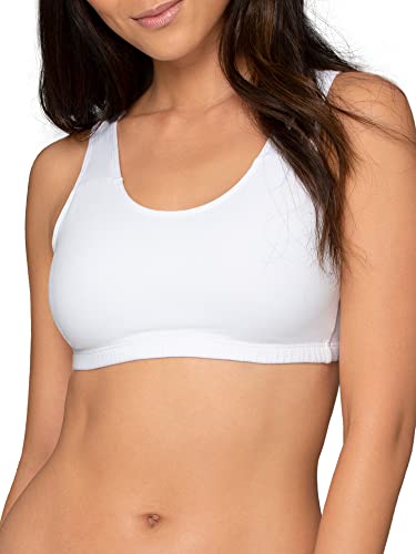 Women's Wireless Cotton Sports Bra - Multipack, Kaleidoscope/White/Punchy Peach 44