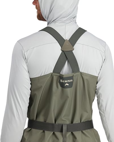 Simms Men's Tributary Stockingfoot Fishing Waders - Breathable Waterproof Chest, Basalt / Medium / 9-11