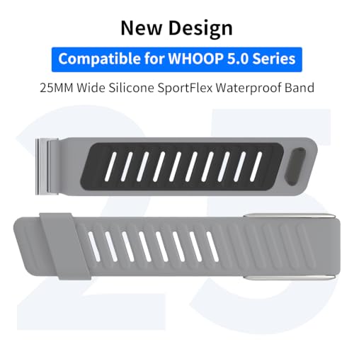 Silicone SportFlex Wristbands for WHOOP 5.0/MG Band - Black Gray & Blue Variation