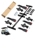2-Point Golf Cart Seat Belts Kit for 4 Passenger EZGO, Club Car, Yamaha - Street-Legal 42" Retractable Safety Harness