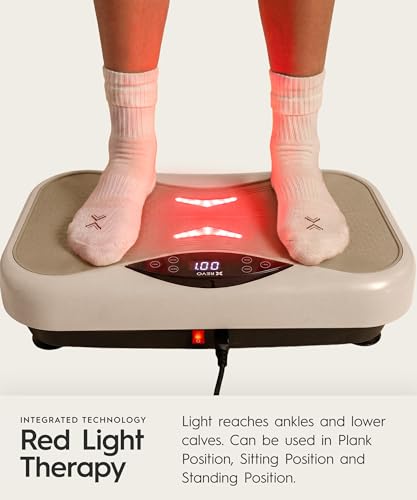 Revo Vibration Plate with Red Light Therapy, Bluetooth Speakers & Resistance Bands