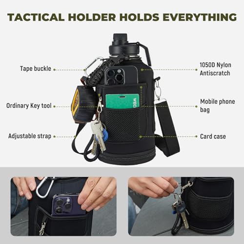 128oz Insulated Stainless Steel Water Bottle - Dark Night, Travel & Sports