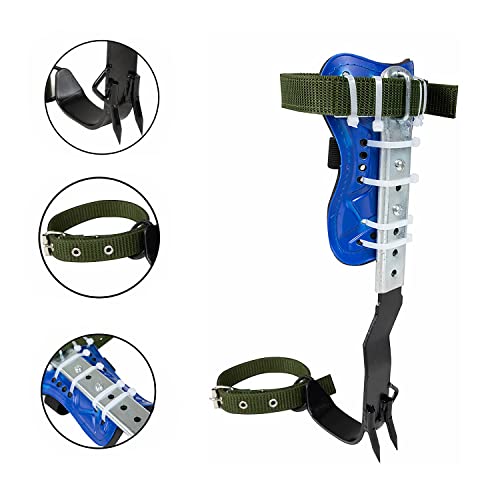 Tree Climbing Spikes Set - Adjustable Stainless Steel Climbing Gear with Non-Slip Pedals - Plastic Variation