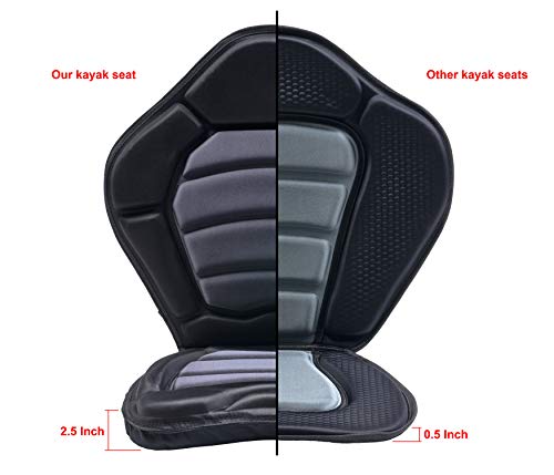 Ultra Thick Kayak Seat with Storage Bag for Sit-On-Top Kayaks