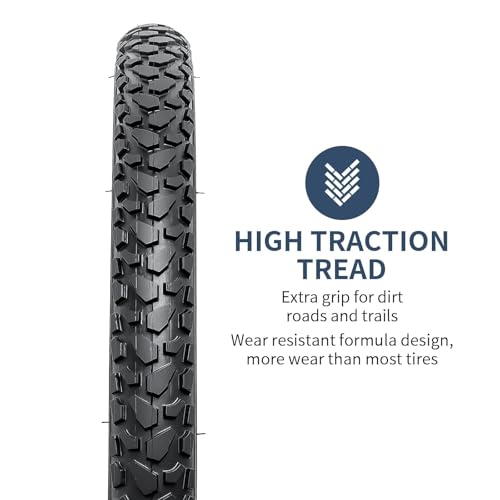 2 Pack Mountain Bike Tires 20x1.75 Off-Road Bicycle Tire Set with Tubes