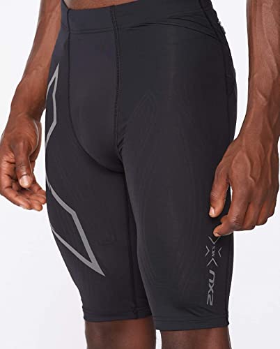2XU Men’s Light Speed Compression Shorts Medium Black Reflective Running & Recovery