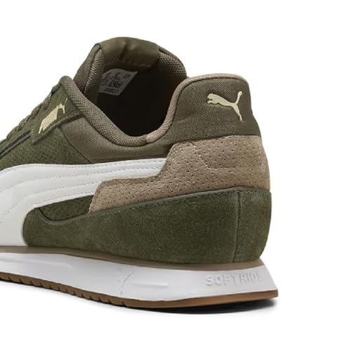 Puma Men's St Miler Sneakers 10.5 Loden Green-White-Gum Retro Athletic Shoes