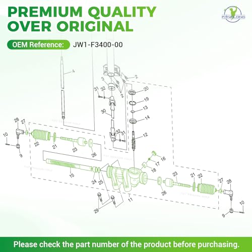 Golf Cart Steering Gear Box Assembly for Yamaha Drive G29 - Variation: Yamaha Drive G29 Steering Rack