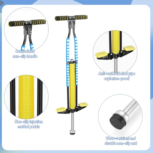 Double Bar Pogo Stick for Teens & Adults - Heavy-Duty Support 80-160 Lbs - 3 Vibrant Colors