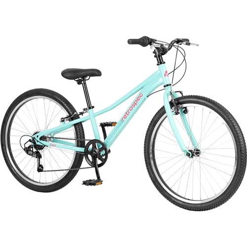 Retrospec Dart Kids Bike Seafoam 24-Inch 7-Speed Hybrid Youth Bicycle
