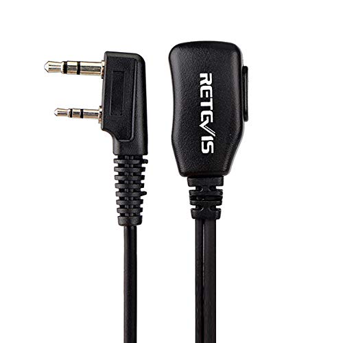 Retevis Walkie Talkie Earpiece with Mic, Comfortable Acoustic Tube, for RT22 RT68 RT21 RT68H RT86S, Compatible with Baofeng BF-888S BF-T26 Pxton Kenwood Walkie Talkies, Surveillance Headset(5 Pack)