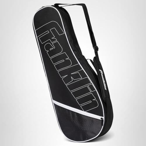 Franklin Sports Tennis Racket Bag - Tennis Shoulder Bag for Men + Women - Holds (4) Rackets + Equipment for Practice + Matches - Travel + Storage Case with Fence Hook