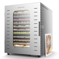 Ausegia 12-Trays Commercial Food Dehydrator - Large Capacity Stainless Steel Dryer for Meat, Fruit, Veggies, Herbs, Pet Food