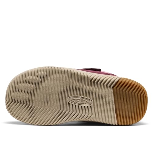 KEEN Girls' KNX Middie Barefoot Hiking Shoes - Little Kid Fig & Lilas, Size 8