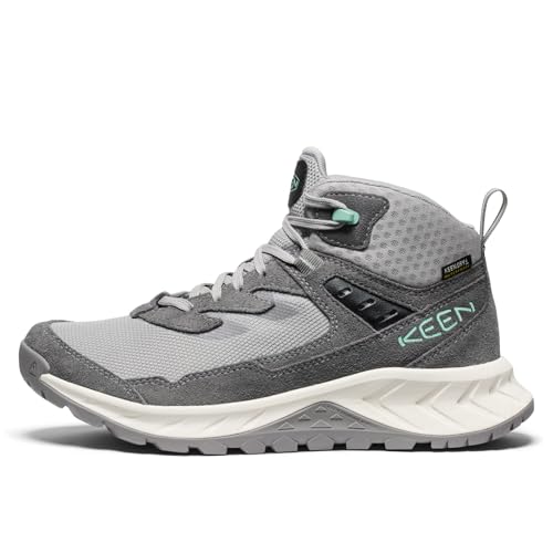 KEEN Women's Hightrail Mid Waterproof Hiking Boots Alloy/Lichen 10