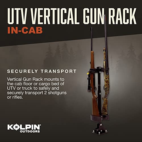 Kolpin UTV Gun Rack - Heavy-Duty Floor Mount for ATV & Utility Vehicles
