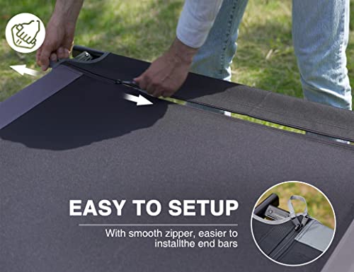 Black Extra Wide Camping Cot for Adults 550 lbs Support Folding Bed with Carry Bag