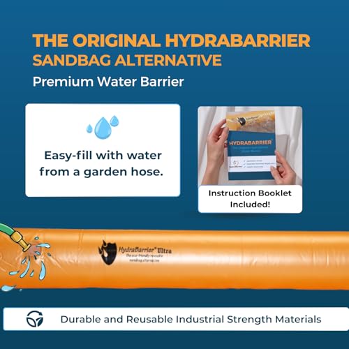 Watershed Innovations 24 ft HydraBarrier Flood Barrier - Reusable Water Diversion Tube