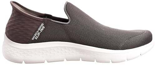 Skechers Men's Slip-On Go Walk Flex Sneakers - No Hands, Taupe/Natural, 10.5