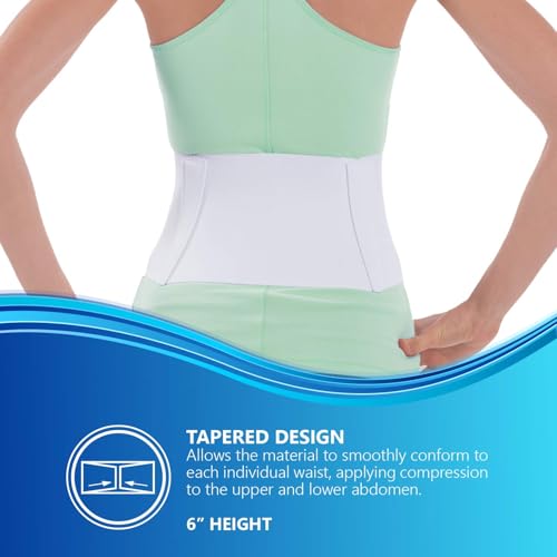 NYOrtho Tapered Abdominal Binder - Firm Compression Support Wrap - 24-30 Inch - Breathable Post Surgery or Injury, Contoured Fit - Made in USA