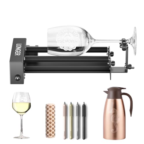 Longer Rotary Roller Series for Laser Engravers 268x184x60mm 360° Cylindrical Object Engraving