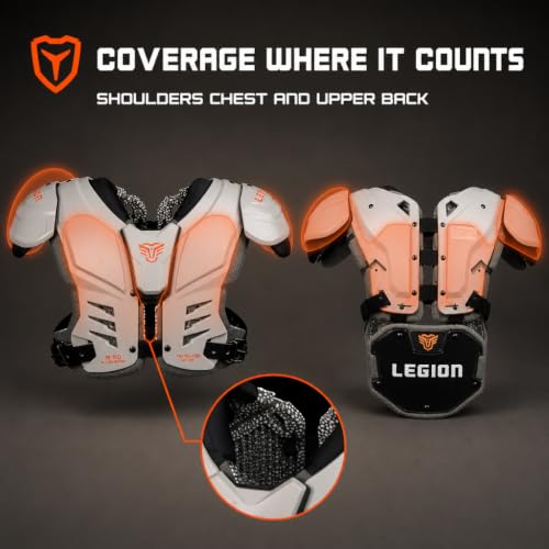 Legion Youth Football Shoulder Pads XL - Lightweight Impact Protection & Ventilation