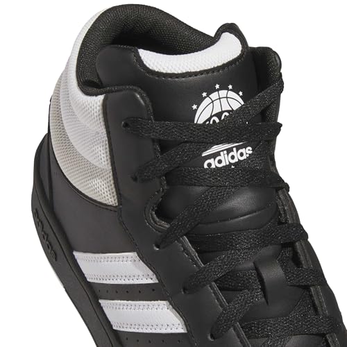 adidas Men’s Hoops Mid Classic Sneakers Shoes - Black, 11 Men / 12 Women, Black/White/Orbit Grey