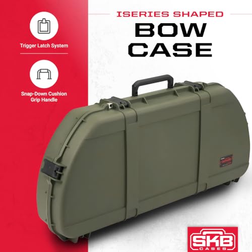 SKB Green 43.63" L x 20.5" W Hard Bow Case with Impact-Resistant Shell