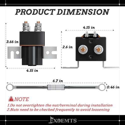 48V Club Car Solenoid with Resistor for Electric Golf Carts - 4 Terminals