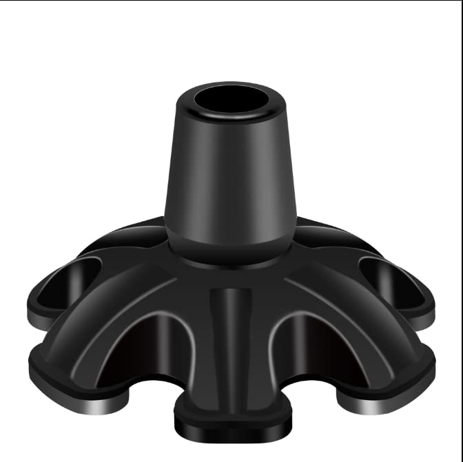 Heavy Duty Rubber Cane Tips 3/4 Inch Self-Standing Replacement Foot for Walking Canes