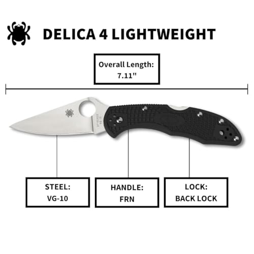 Spyderco Delica 4 Lightweight Folding Pocket Knife VG-10 Blade
