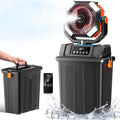 Etholzon 40000mAh Black Orange Outdoor Misting Fan with 15L Tank, Remote & LED Light