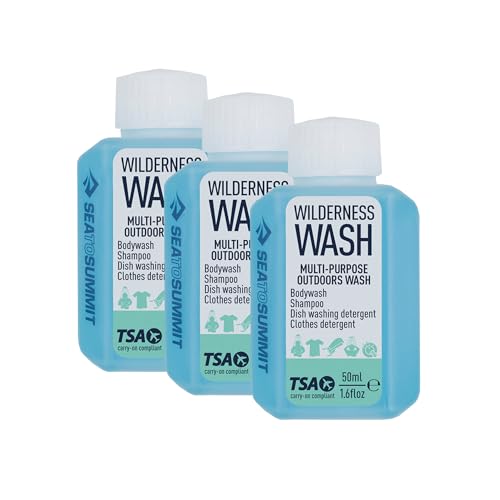 Sea to Summit Wilderness Wash 3-Pack Liquid Camp Soap - 3 x 50ml Bottles