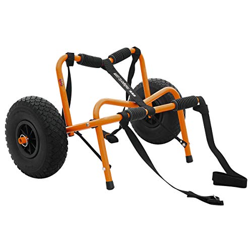 Rad Sportz Kayak Cart with 150lb Capacity - Orange Kayak, Canoe, Paddleboard Trolley