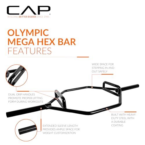 Heavy-Duty Olympic Hex Bar for Deadlifts & Shrugs - 1000 lb Capacity