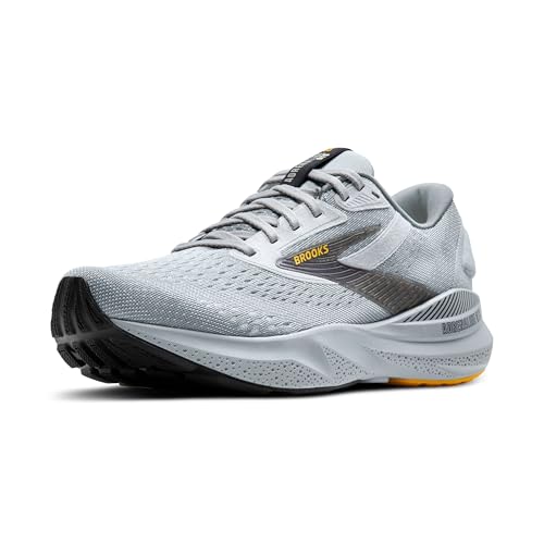 Brooks Men’s Adrenaline GTS 24 Supportive Running Shoe Alloy/White/Gold Fusion