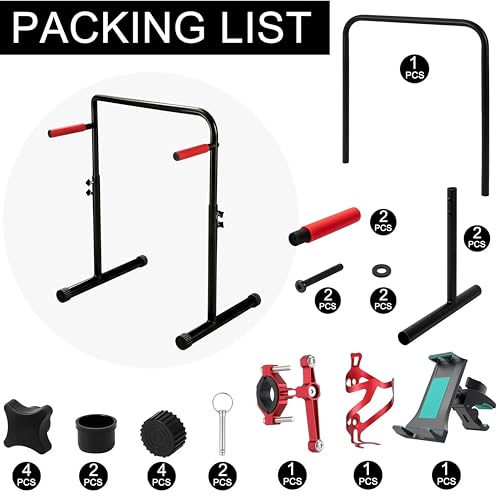 24.4 Inch Walking Pad Handle Bar Attachment with Phone & Cup Holder - Adjustable Safety Support