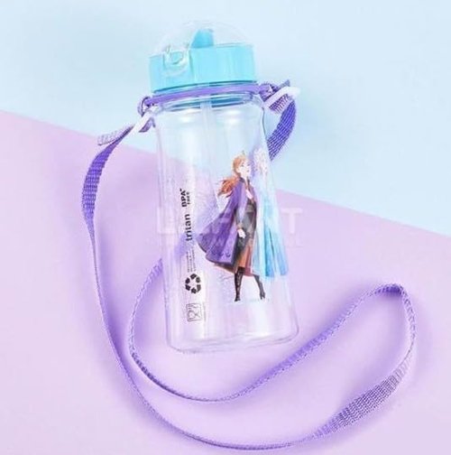 Florian Tritan Water Bottle - 450ml with Shoulder Strap & Built-In Straw for Hands-Free Hydration