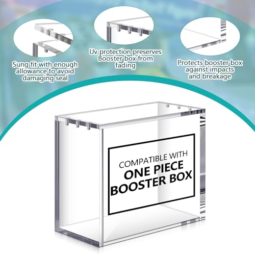 Cinnvoice 4-Pack Acrylic Booster Box Display Case for OP-04 to OP-16 TCG Cards
