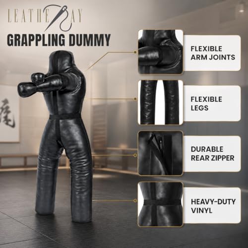 Synthetic Leather Jiu Jitsu Dummy 70 Inch Standing Grappling Dummy for Martial Arts Training