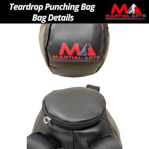 Wrecking Ball Punching Bag - Black 110cm Heavy Teardrop Boxing MMA Training Bag