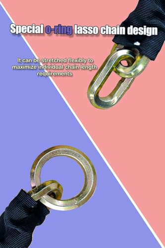 Heavy Duty 6ft x 1/2 Inch Hardened Steel Cut-Resistant Security Chain for Motorcycles & Trailers - Rustproof Locking Chain