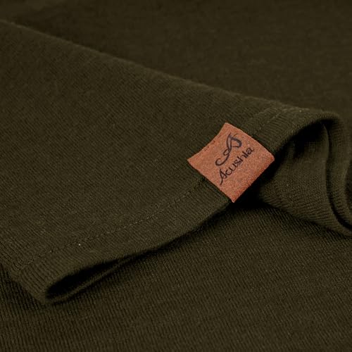Green Merino Wool Neck Gaiter for Men & Women Winter Ski Face Mask Scarf